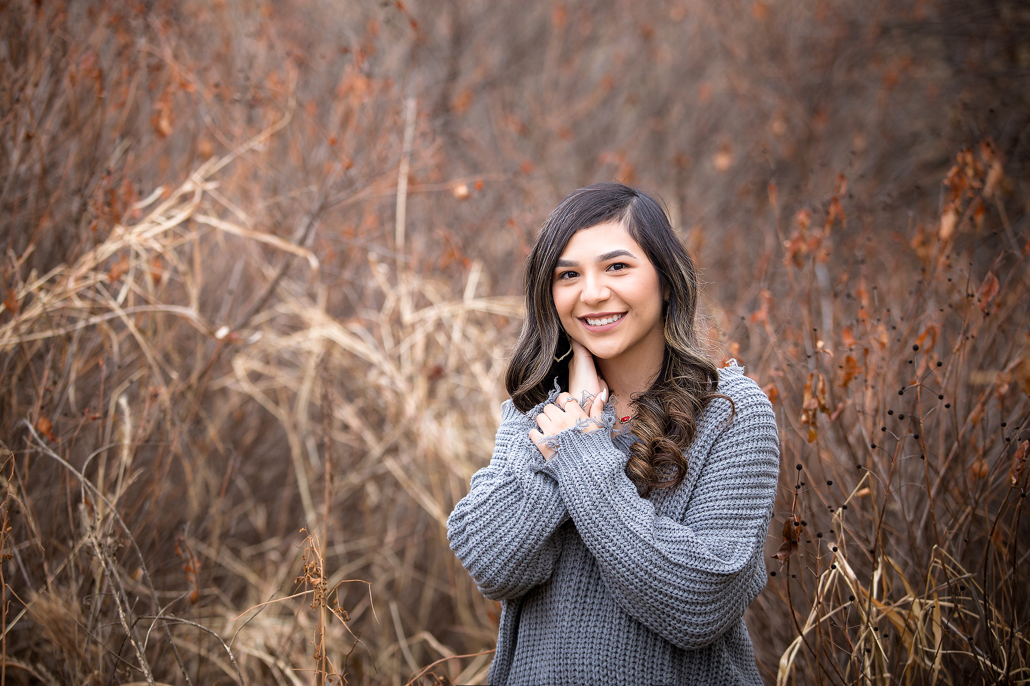 Palo Duro Canyon senior session in the weeds during the fall