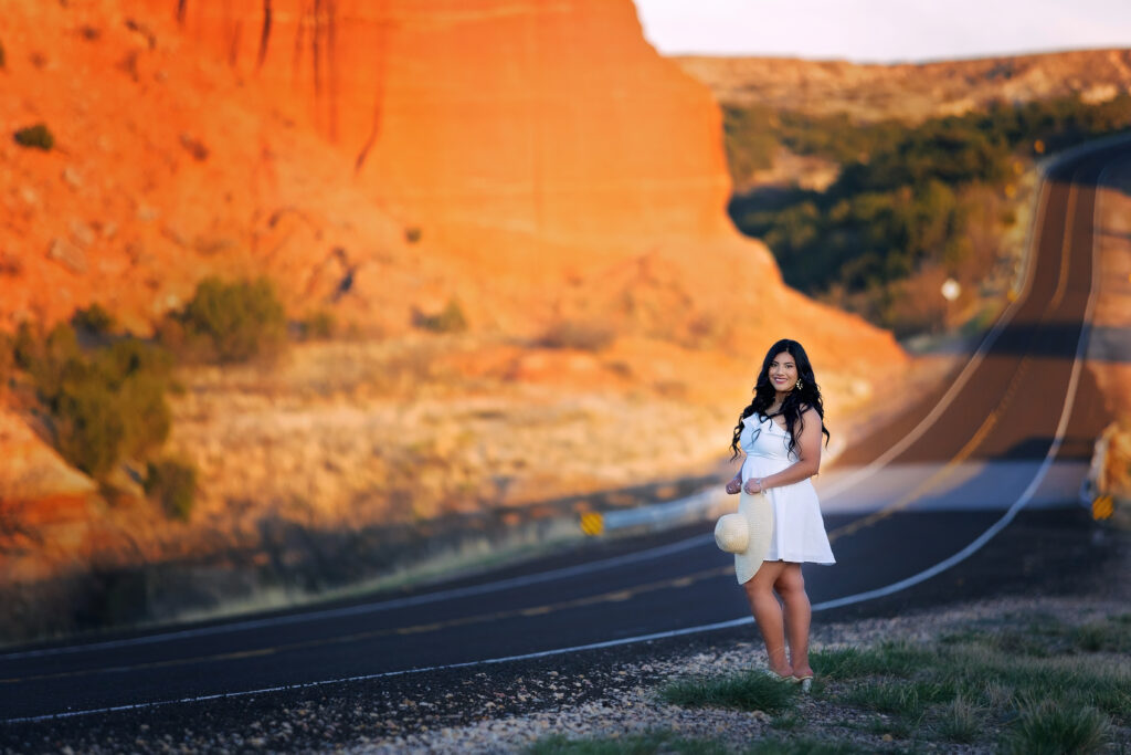 High school senior session at Lake mackenzie in the canyons